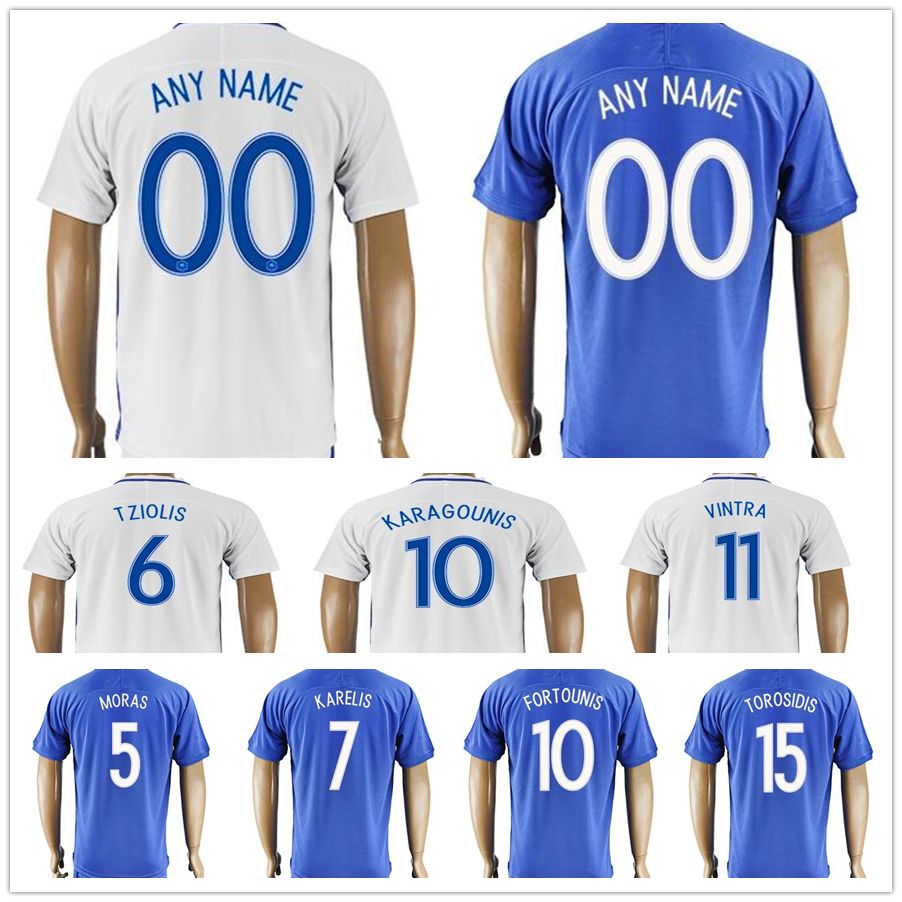 2018 Wholesale Greece Soccer Jersey Cheap 6 TZIOLIS 7 KARELIS 8
