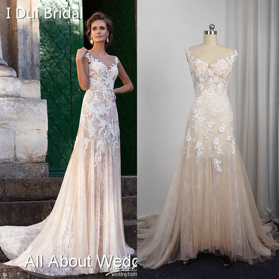 light lace wedding dress
