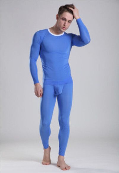 2017 Ultra Thin Men Long Johns Set Tight Low Waist Mens Translucent ...