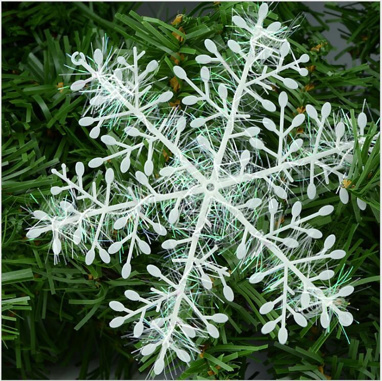 15//30 Stück Schneeflocken Christbaumschmuck Weihnachtsbaum Deko zum Aufhängen
