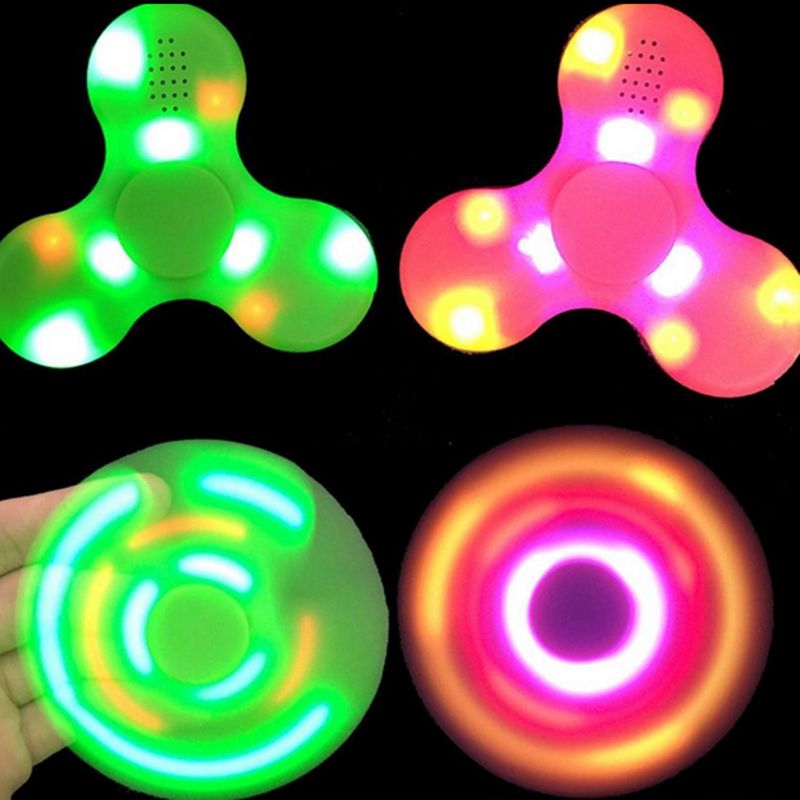 Musical Hand Spinner Bluetooth Speaker Usb Led Light Flash Luminous