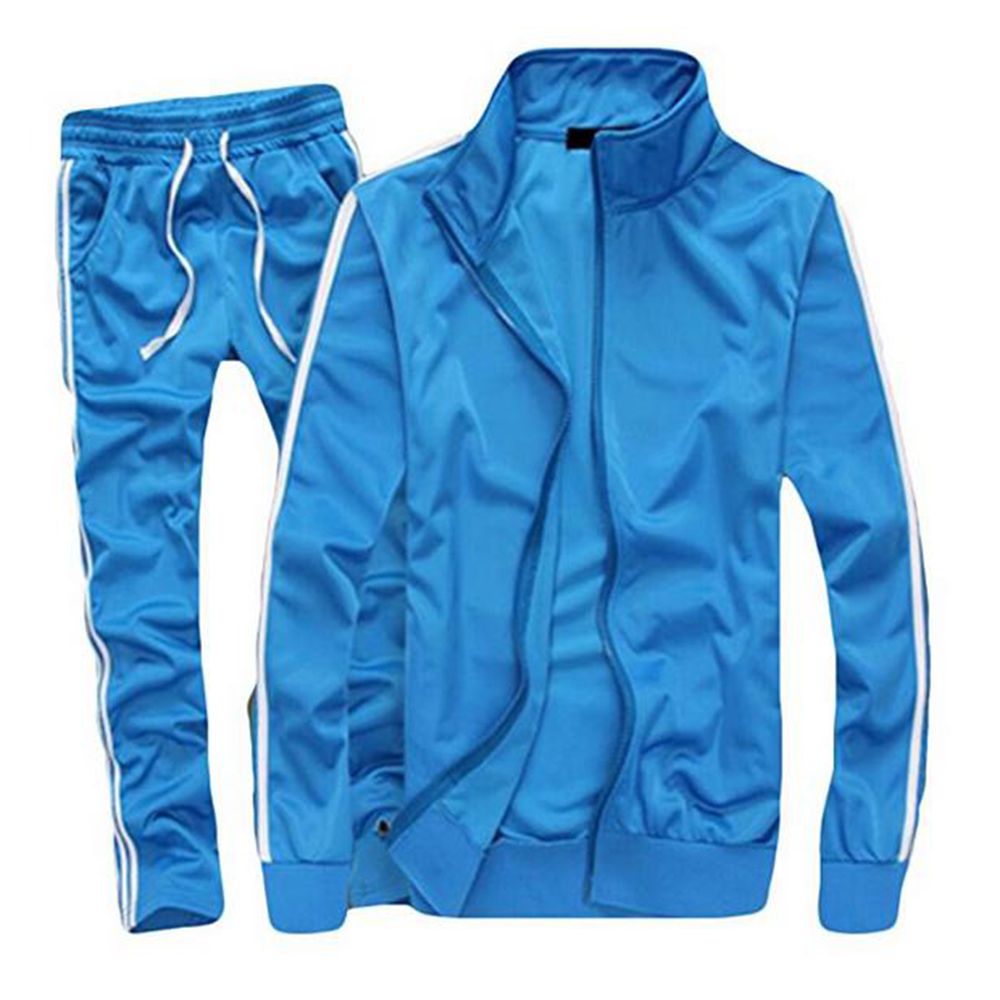 2020 New 2017 Men'S Fashion Casual Jogging Track Suit Jacket Pants Set ...