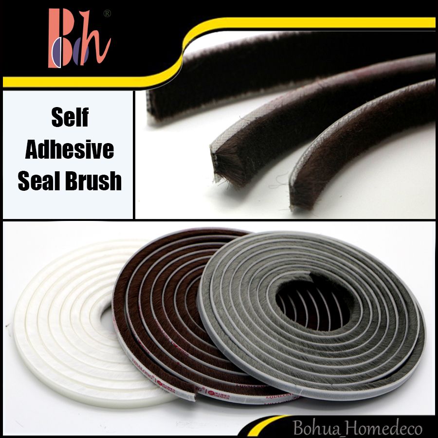 5m Self Adhesive Home Doors Windows Sealing Tape Brush Pile 5m Self Adhesive Home Doors Windows Sealing Tape Brush Pile Weatherstripping Draught Excluder Weather Seal Strip 9x5mm 9x9mm 15x5mm Door