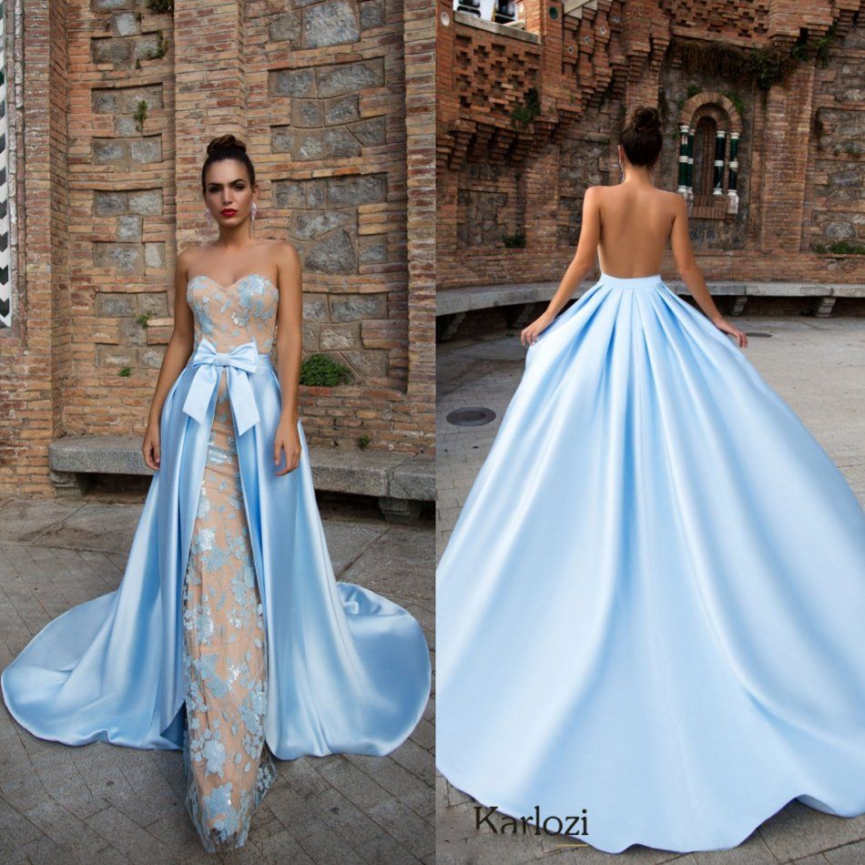 Prom Dress with Detachable Skirt