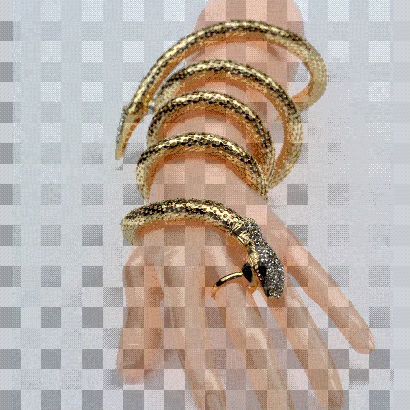 Fashion Cuff Bangle Women Armband Retro Snake Bracelet Vintage Punk Arm Bracelets &Bangles 2016