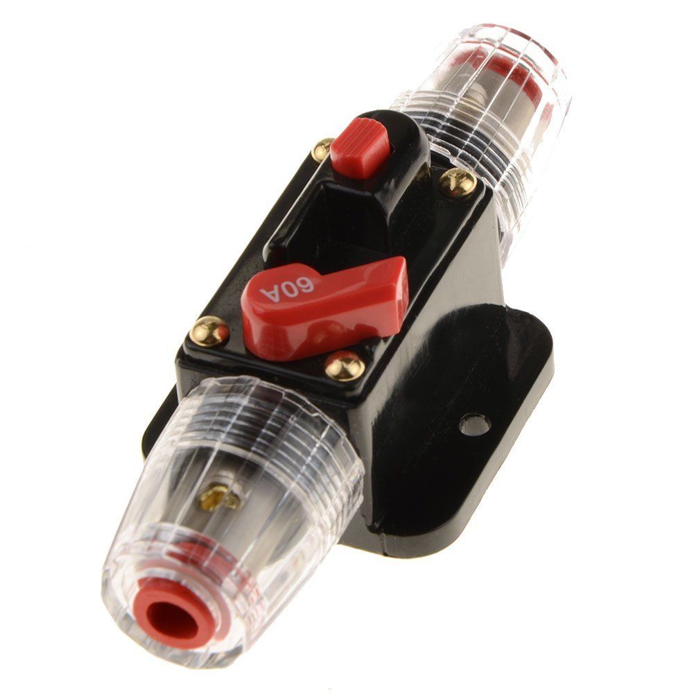 2019 ZOOKOTO 60A Fuse Holders Inline Circuit Breaker Reset ... blade motorcycle fuse box holder 