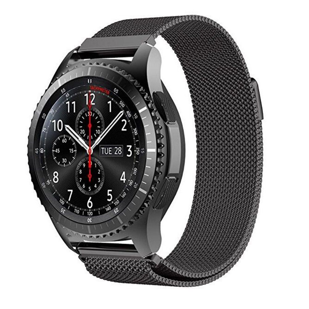 22mm Milanese Loop Watch Band + Quick Release Pins For Samsung Gear S3
