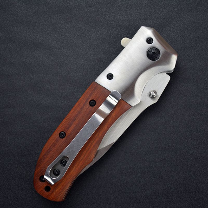 Browning DA51 Folding Knife Wood Handle 3Cr13Mov Outdoor Camping