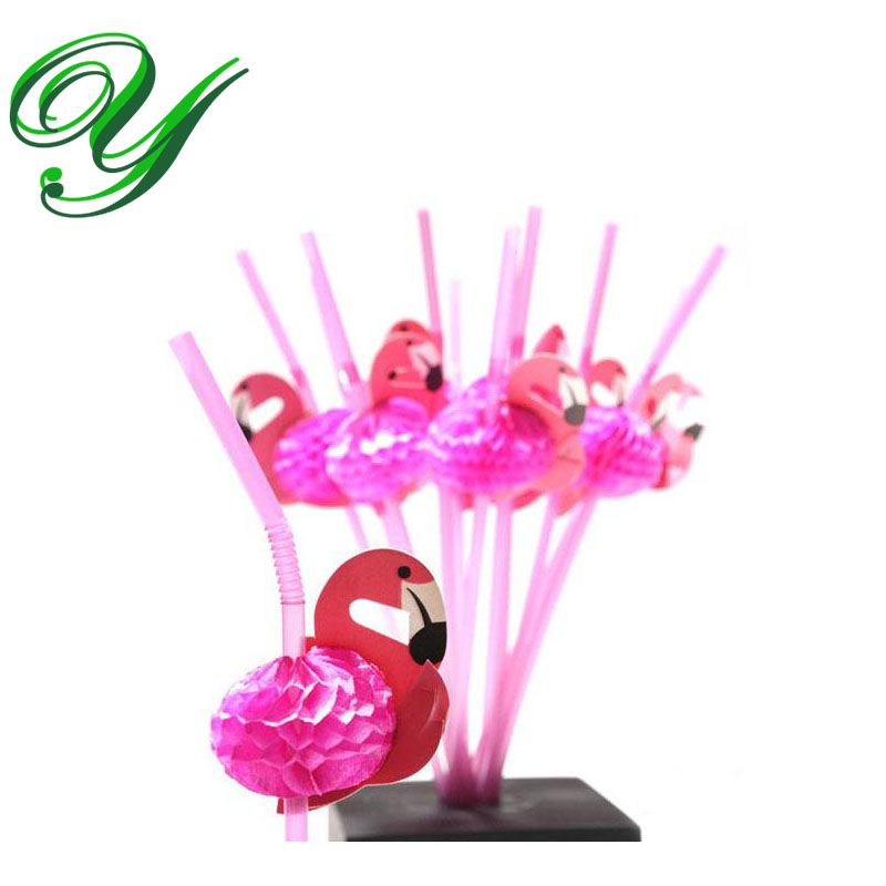 2019 flamingo plastic straws