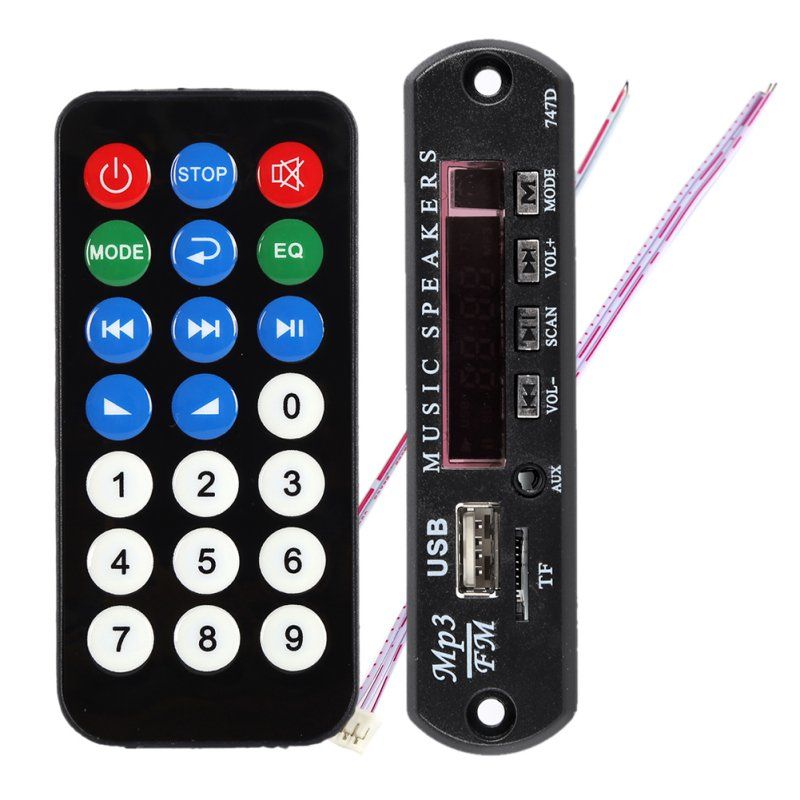 Black Remote SD MP3 Player ZTV M011 Remote Controller Module FM USB 2.0