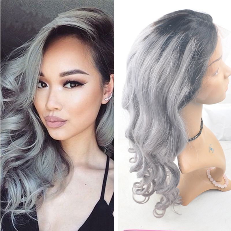 Silver Ombre Hair Asian