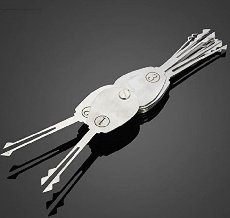 2020 Double Sided Padlock Picks Door Lock Opener Locksmith Tool From