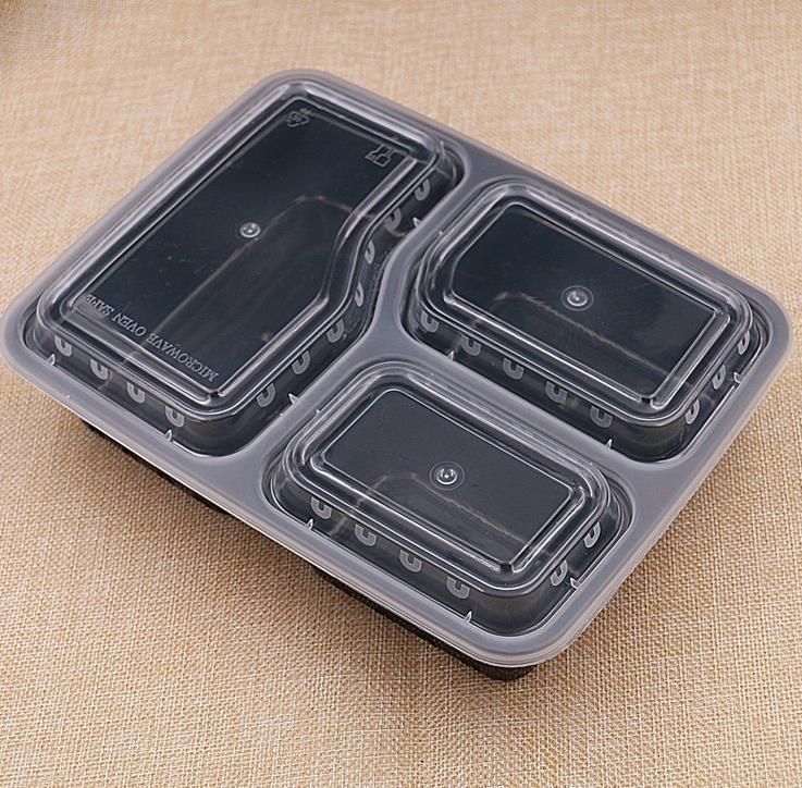 2018 New Disposable Food Case 3 Compartment Food Storage Container
