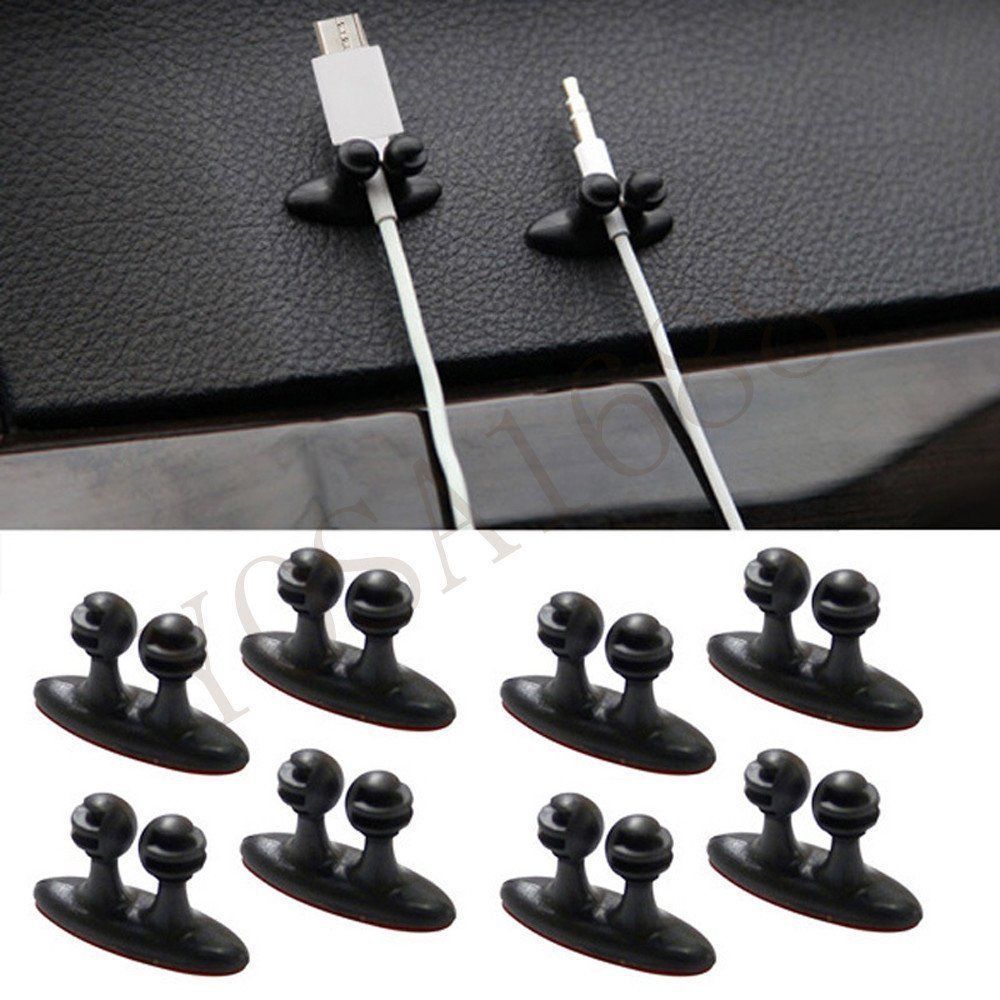 Car Wire Cable Holder Tie Clip Fixer Organizer Adhesive Car Charger