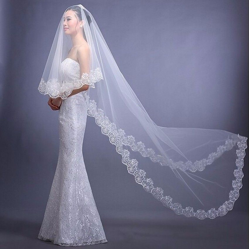 Cheap Price Wedding Accessories 2017 Veu De Noiva White Ivory Cheap