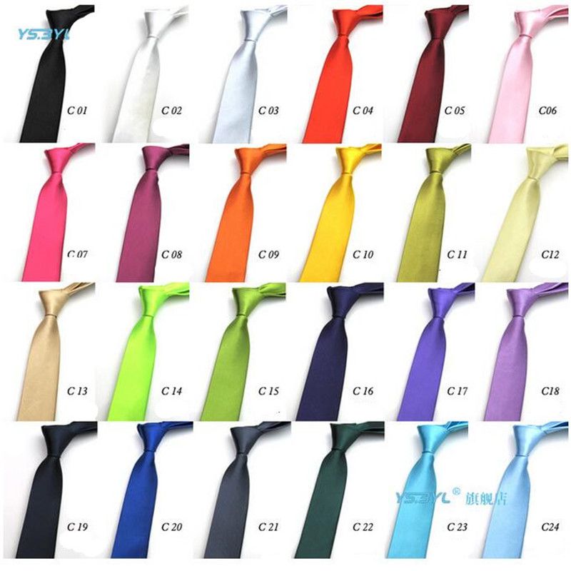 Solid Color Ties Cheap Hot Sale Mens Regular Sized Neck Ties Imitate