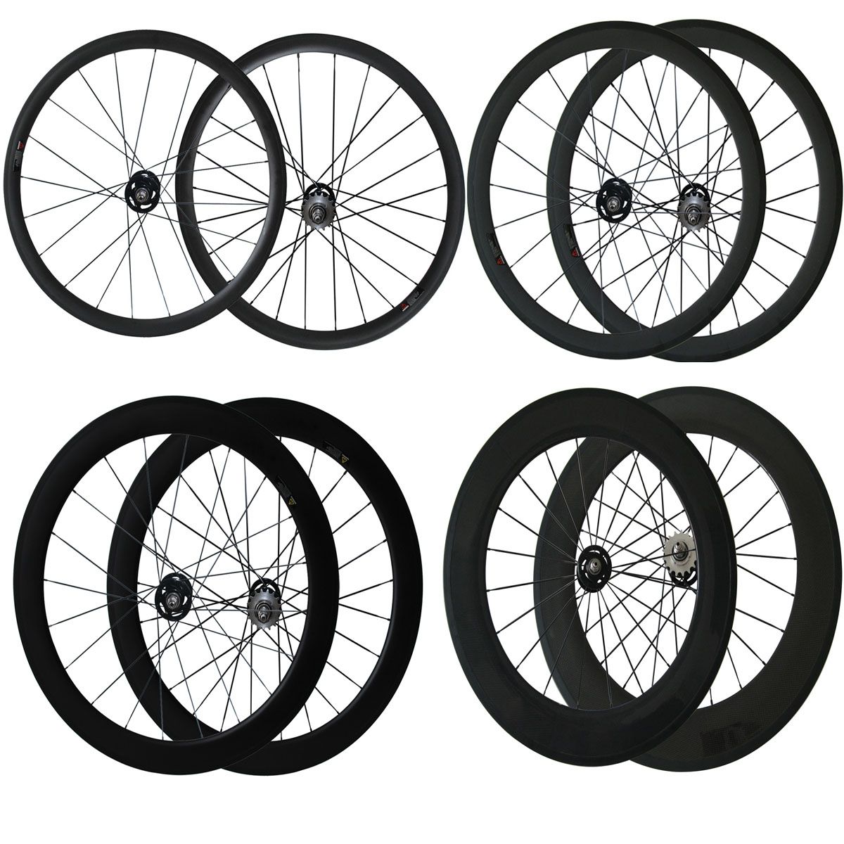 700C Track Bike Wheels 24mm 38mm 50mm 60mm 88mm Fix Gear Wheelset
