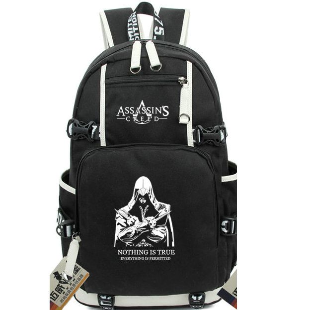 2019 Assassins Creed Backpack Night Light School Bag Global Daypack