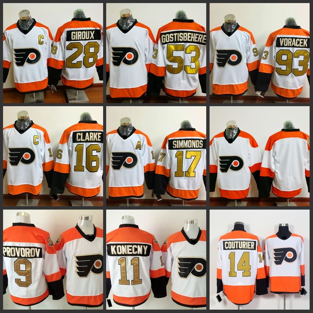 philadelphia flyers mens 50th anniversary jerseys 28 claude giroux flyers 50th anniversary patch for sale