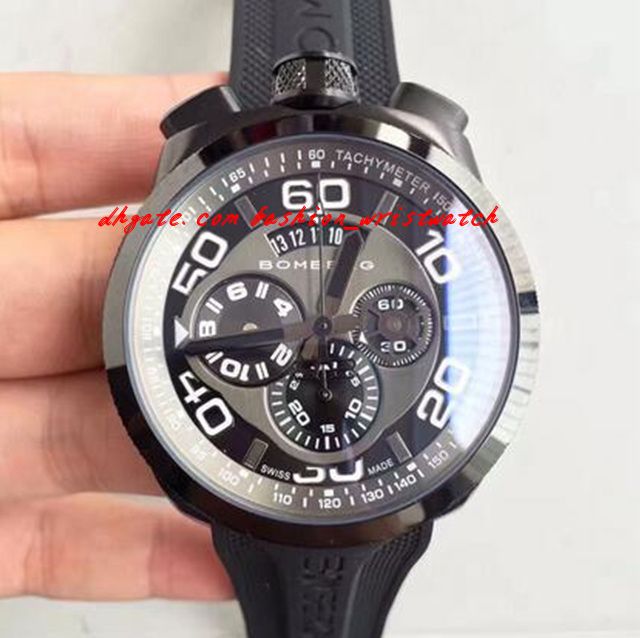 Acquista Fashion Luxury 2017 NUOVISSIMO AUTENTICO BOMBERG BOLT 68 QUARZO  CHRONO NERO PVD CINTURINO IN GOMMA OROLOGIO 45mm Uomo Orologi Top Quality A  230,03 € Dal Fashion_wristwatch | It.DHgate.Com