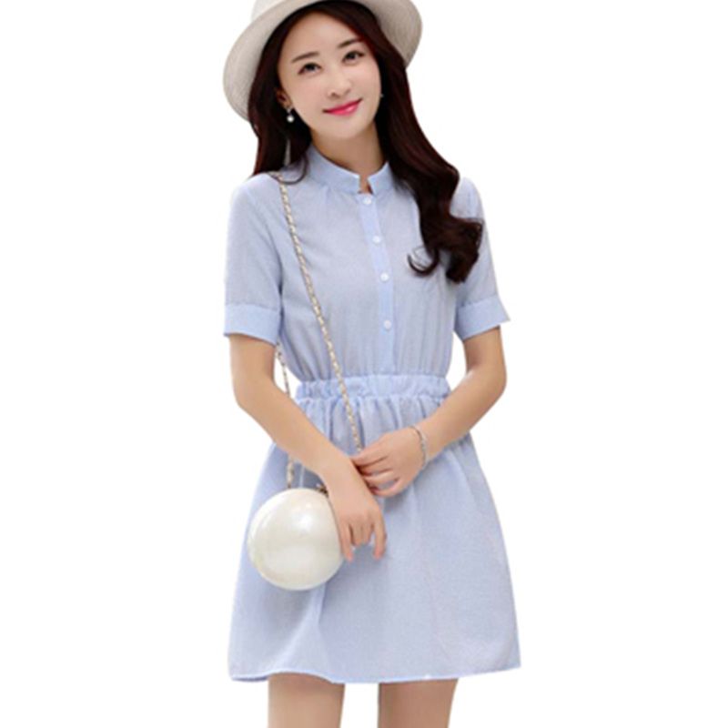 Shirt Dress Women Summer 2017 Fashion Korean Female Short Sleeve White And Blue Striped Linen Casual Dresses For Ladies Cocktail Juniors Grey Shirt Dress Women Summer 2017 Fashion Korean Female Short Sleeve White And Blue Striped Linen Casual Dresses For Ladies Cocktail Juniors Grey