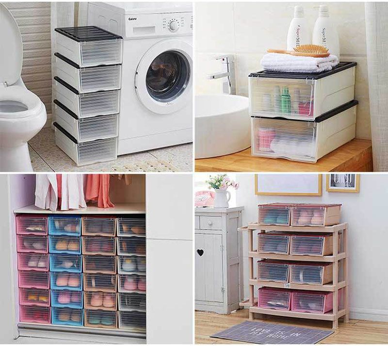 2019 Black White Women S Shoe Storage System Stackable Multifunction 2019 Black White Women S Shoe Storage System Stackable Multifunction Plastic Diy Shoebox Sneaker Container Shoes Closet Organization From Xumeng1688