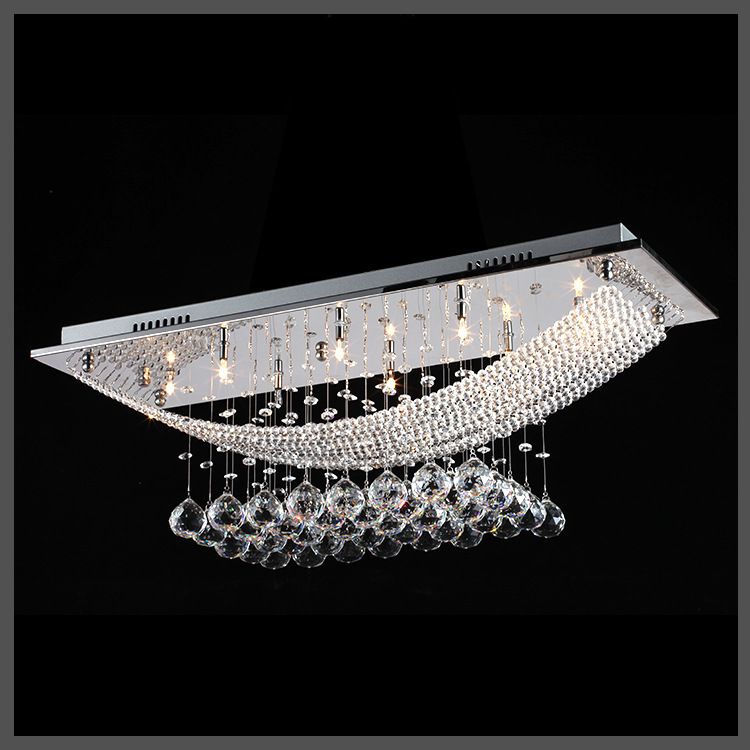 Rectangle Crystal Rain Drop Chandelier Lamps Modern Contemporary Rectangle Crystal Rain Drop Chandelier Lamps Modern Contemporary Ceiling Pendant Light H11 X W10 L30 Gothic Entryway From