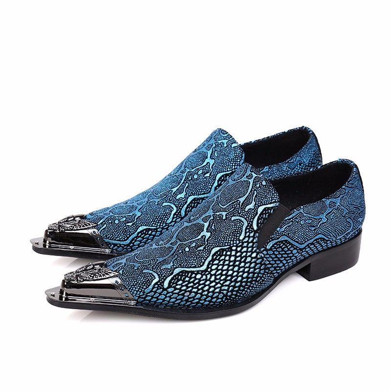 blue prom shoes men