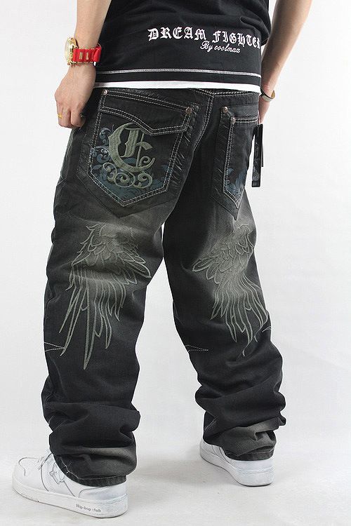 Compra Venta Al Por Mayor Envío Gratuito Hombres Hip Hop Jeans Denim Hiphop  Pants Casual Loose Jeans Pantalones Talla Grande 30 42 Envío Gratis Barato  | Entrega Rápida Y Calidad | Es.Dhgate
