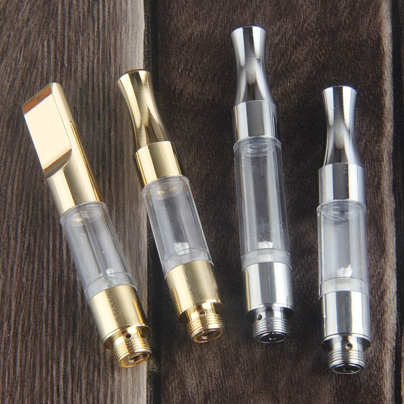 G2 Steel And Gold Atomizer Cartridge Vaporizer With Round Metal Drip