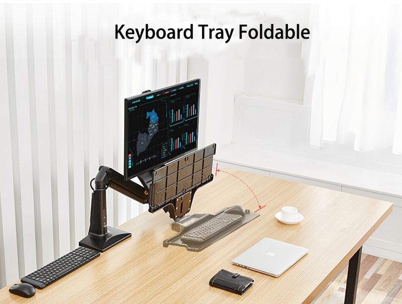 2020 Ergonomic Desktop 22 35 Inch Monitor Holder With Keyboard