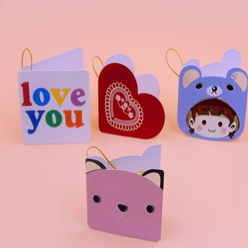 zg111 wholesale cartoon child greeting card fancy silk small small birthday cards