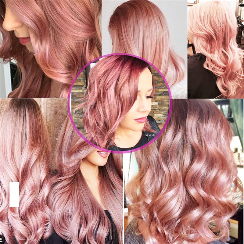 Pink Weave Bundles Two Tone Malaysian Weave Hair 1b Rose Gold