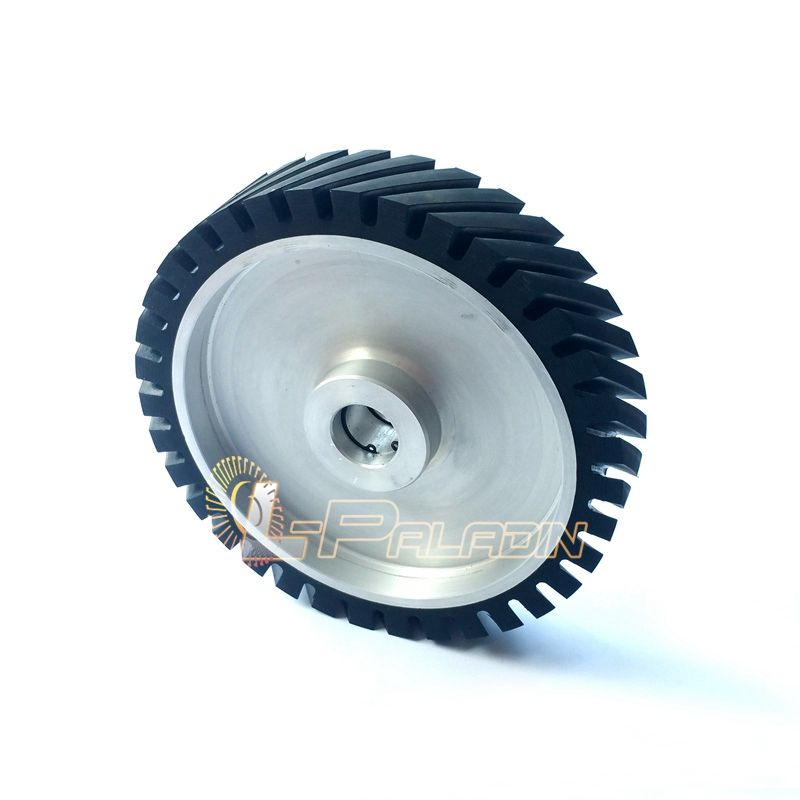 250*50mm Serrated Belt Grinder Rubber Contact Wheel for Sanding ...