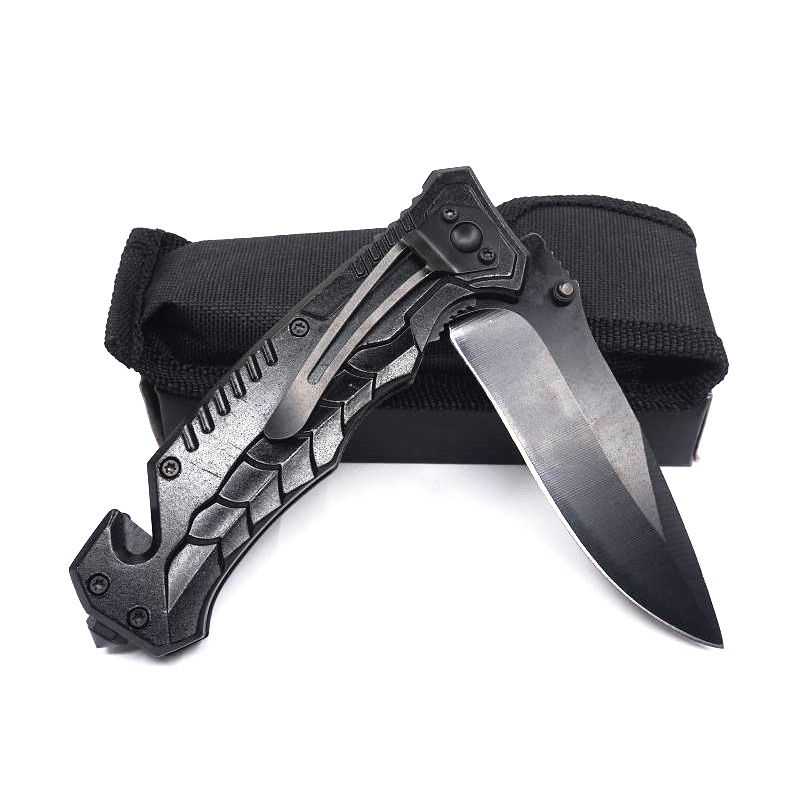Black Cobra Design Tactical Survival Folding Knife Stainless Steel ...
