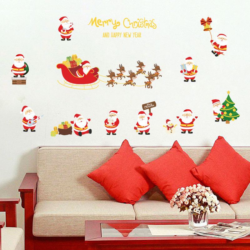 wall stickers christmas decoration for kids bedroom creative diy