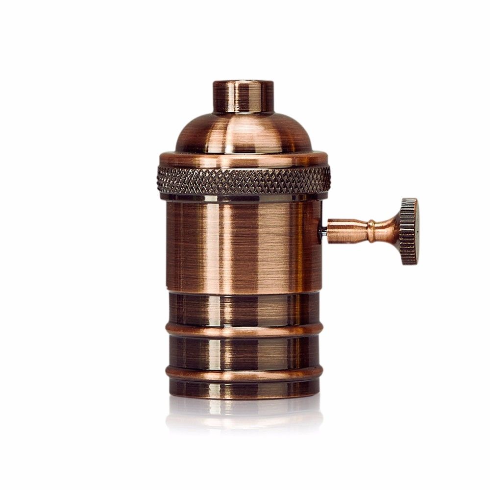 2018 E26 E27 Edison Bulb Lamp Holder Base Retro Vintage Antique 2018 E26 E27 Edison Bulb Lamp Holder Base Retro Vintage Antique Copper Socket Fitting Shade Dual Rings Cord Grip 110 220v From Zsjccorp