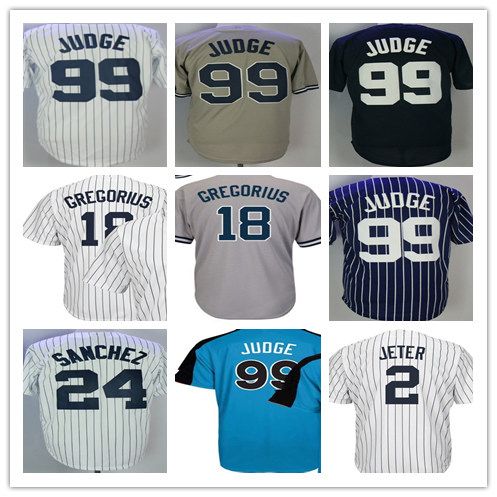 New York 99 Aaron Judge Jersey 2 Derek Jeter 24 Gary Sanchez 18 Didi ... New York 99 Aaron Judge Jersey 2 Derek Jeter 24 Gary Sanchez 18 Didi Gregorius All Rise Baseball Jerseys Shirt Gray White Navy Aaron Judge Jersey Derek ...