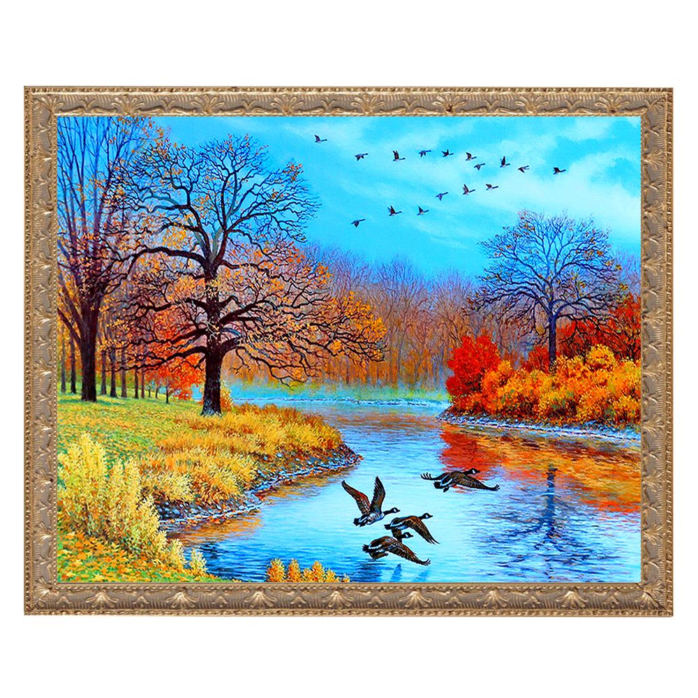 High Quality DIY Forest Animal Landscape Embroidery Mosaic Diamond