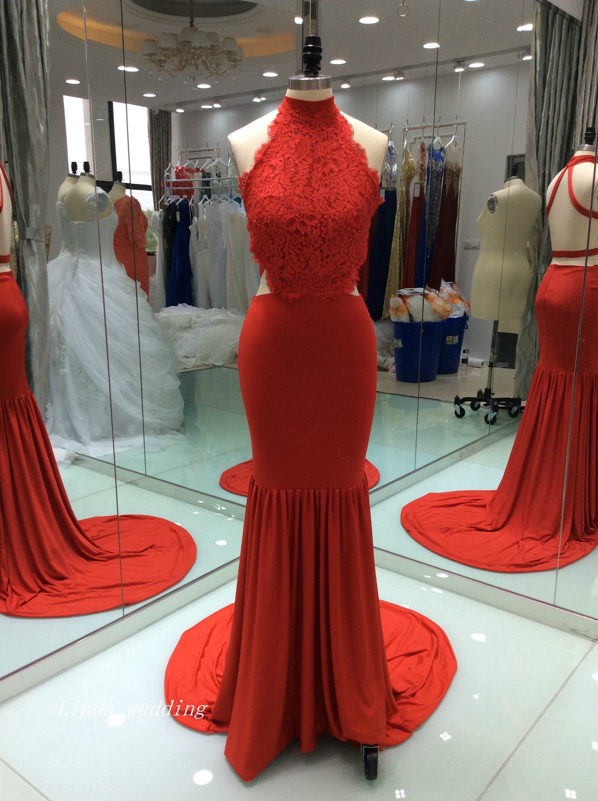 long dress red colour