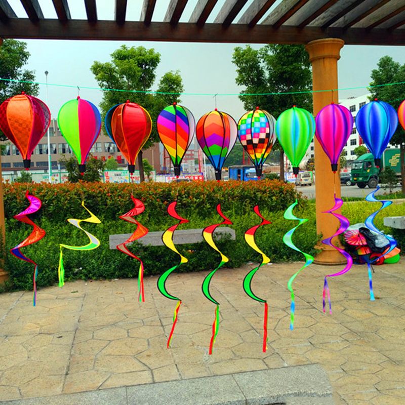 2021 Hot Rainbow Spiral Windmill Air Balloon Wind Spinner Rainbow