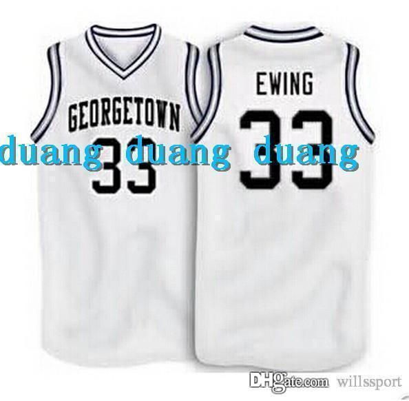 Online Cheap #33 Patrick Ewing Georgetown Hoyas 1983 White Basketball Jersey,Custom Any Sizes ...