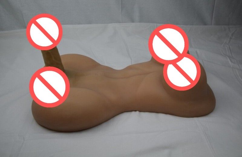 3D half body solid sex dolls for women and men with 36D cup breast, dildo penis anal sex, male female masturbation dolls
