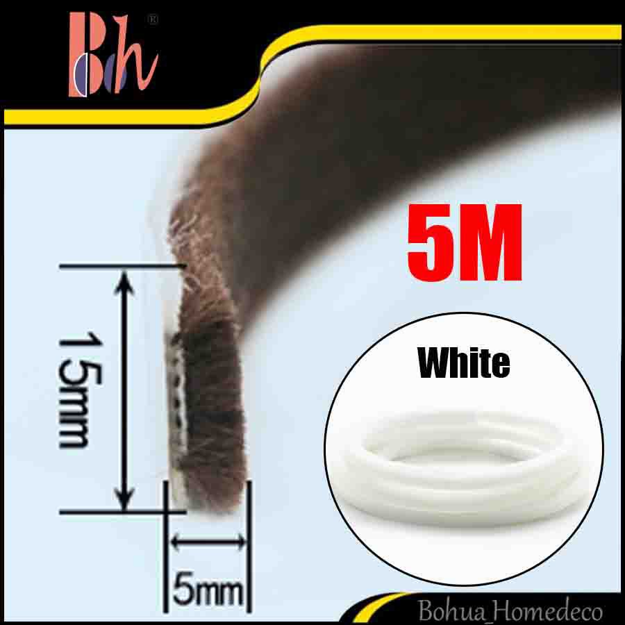 Best 5m White Self Adhesive Sealing Brush Home Doors Windows Tape Best 5m White Self Adhesive Sealing Brush Home Doors Windows Tape Pile Weatherstripping Draught Excluder Weather Seal Strip Size 15mmx5mm Under 6 72