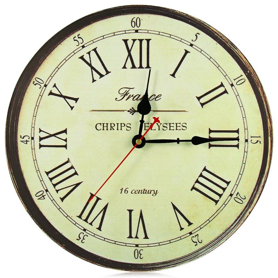 Wholesale Best Quality Large Wall Clock Silent Antique Wooden Round