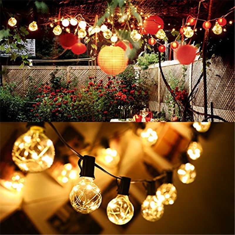 25ft G40 Bulb Globe String Lights Outdoor Indoor Led Ligh For 25ft G40 Bulb Globe String Lights Outdoor Indoor Led Ligh For Patio Garland Wedding Decoration Vintage Light