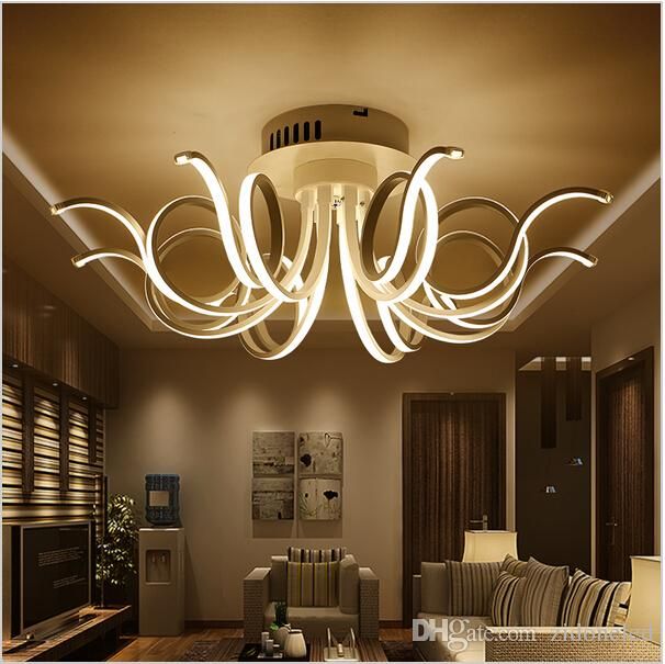 Modern Minimalist Led Ceiling Light Acrylic Chandeliers For Modern Minimalist Led Ceiling Light Acrylic Chandeliers For Living Room Bedroom Lamparas De Techo Ac85 265v Flush Mount Lights From China