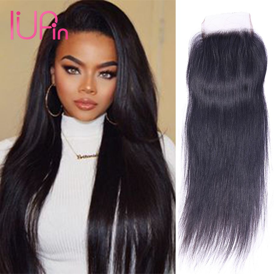 Wholesale Peruvian Straight Hair 4x4 Lace Closure Straight Virgin