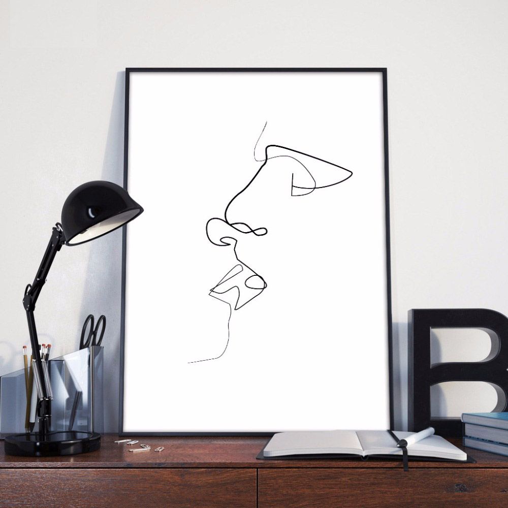 2019 One Line Drawing Face Sketches Minimalist Art Canvas 2019 One Line Drawing Face Sketches Minimalist Art Canvas