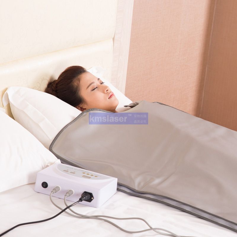 2 Zones Far Infrared Sauna Weight Loss Body Wrap Thermal Slimming